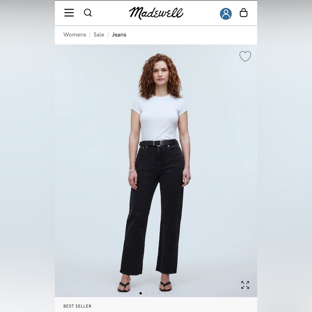 Madewell Curvy '90s Straight Belmere Wash Jeans